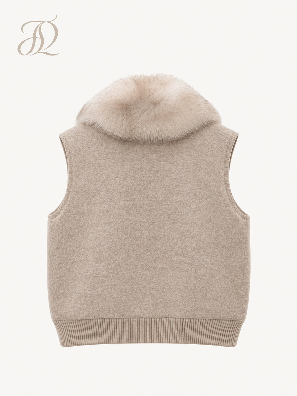 The Oat Milk Cashmere & Fur Vest