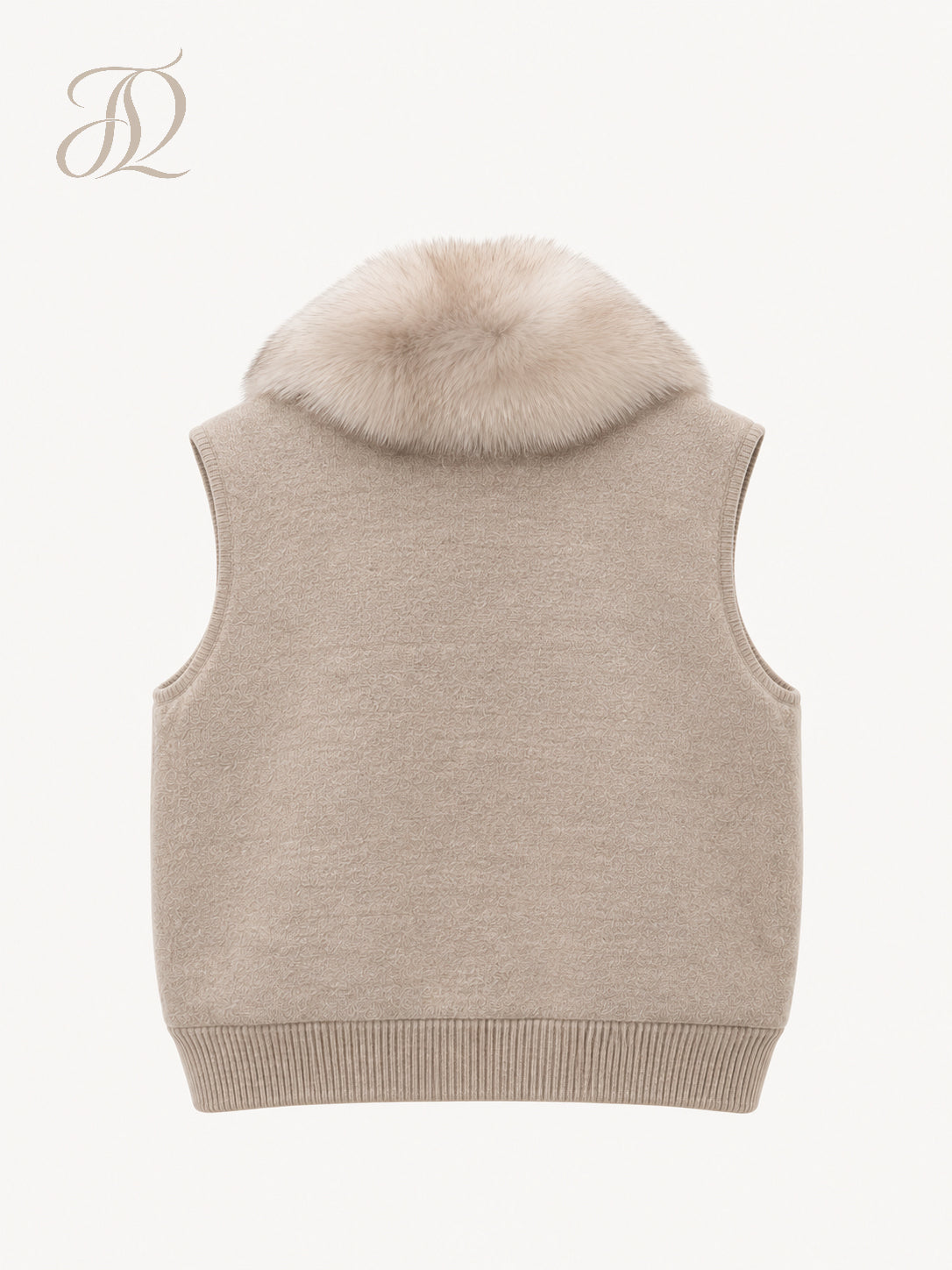 The Oat Milk Cashmere & Fur Vest