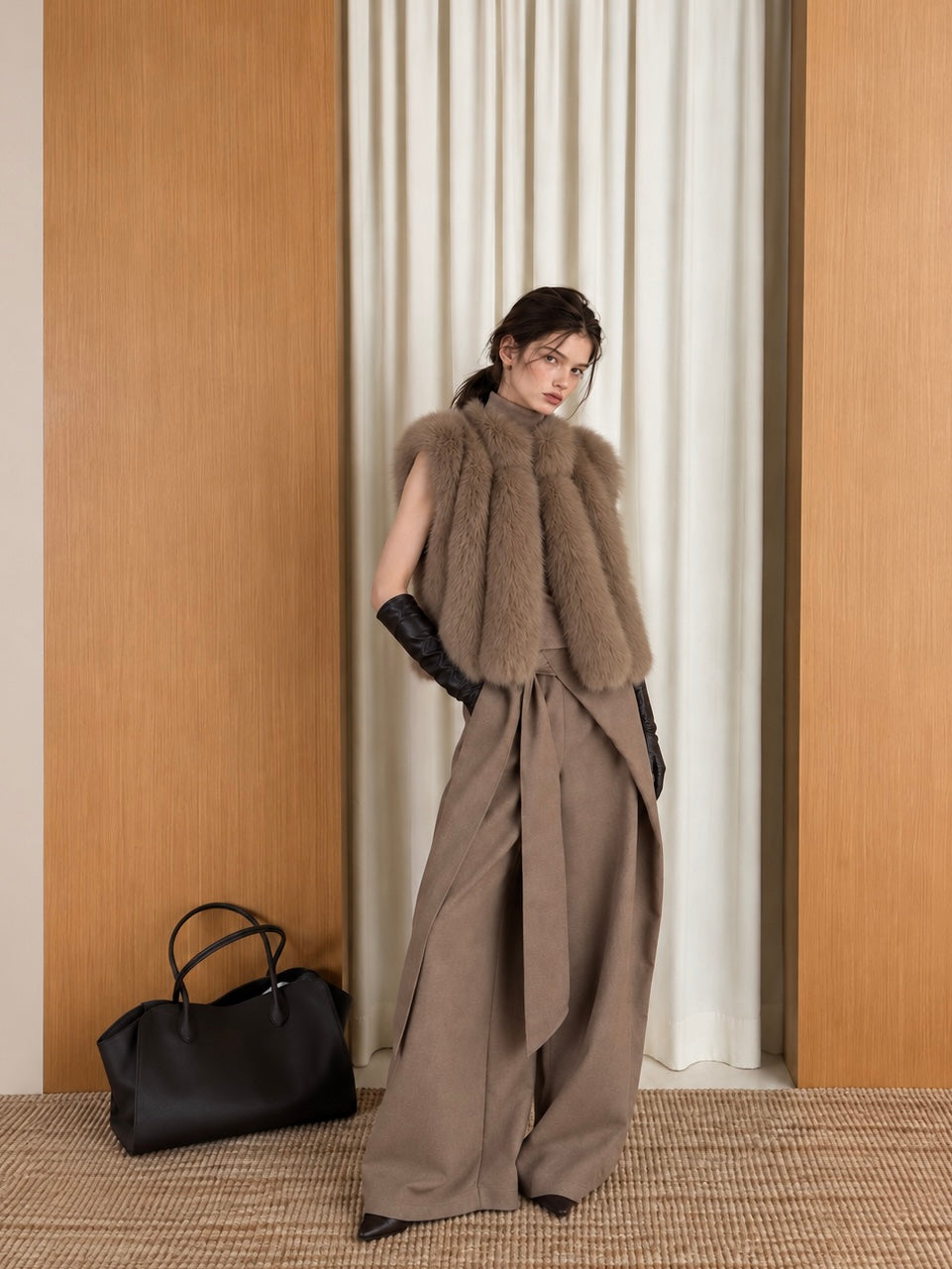 The Mocha Fur Vest