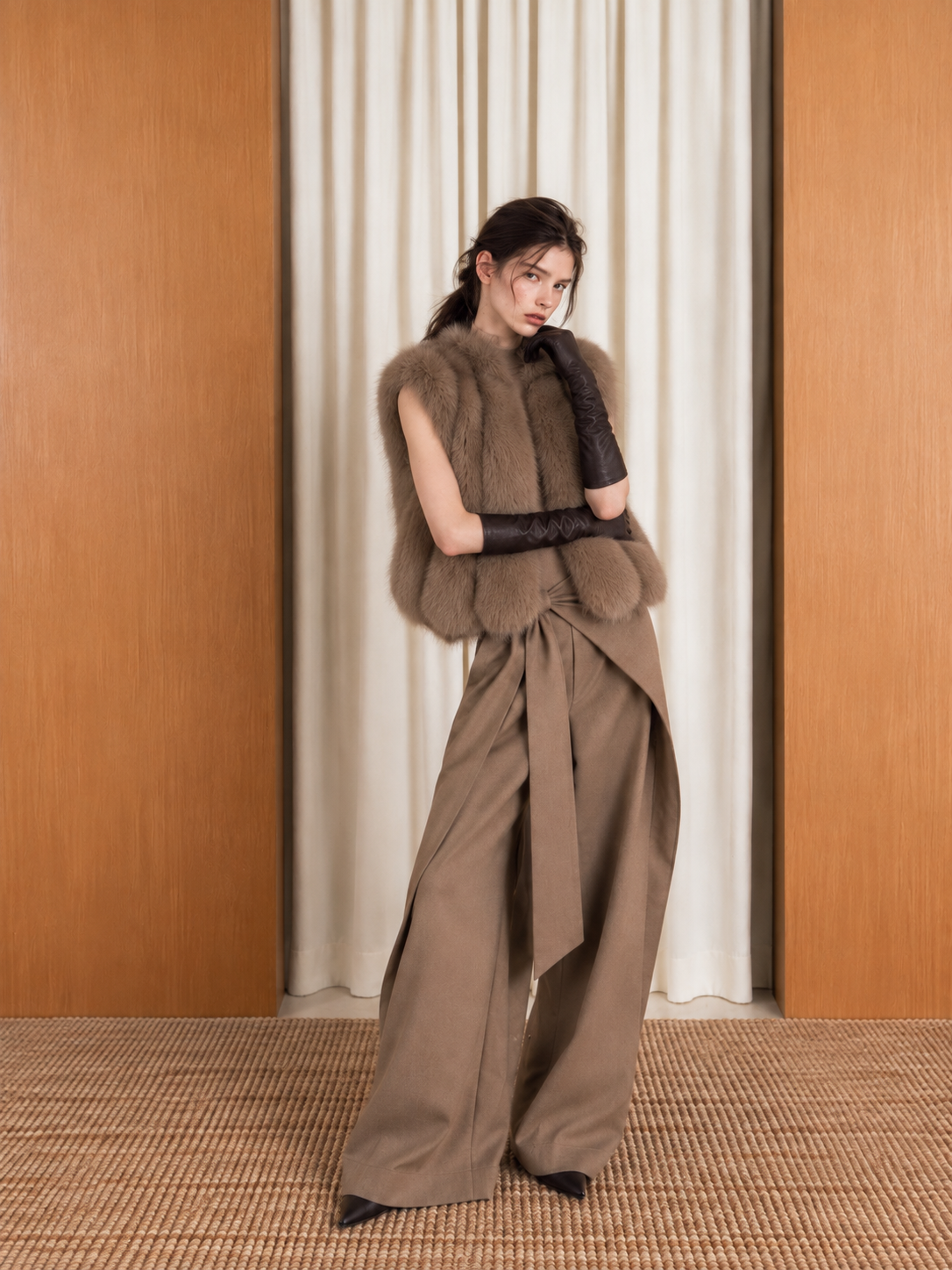 The Mocha Fur Vest